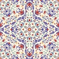 Seamless colorful pattern with mandala. Vintage decorative element. Hand drawn pattern in turkish style. Islam, Arabic, Indian Royalty Free Stock Photo